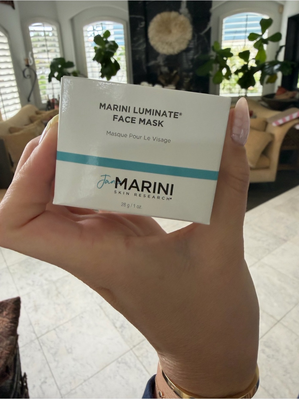 Jan Marini Luminate Face Mask — White with Teal Accent